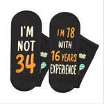 34th Years Old Birthday Gifts for Men - Socks for 34 Year Olds, Gift Ideas for 34 Year Old Man Woman, 34th Birthday Socks