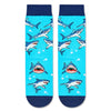 HAPPYPOP Silly Socks for Boys - Funny Shark Gifts Kids 7-9 Years, Novelty Ocean Animal Gifts Shark Socks