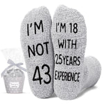 43rd Birthday Gifts Ideas for Men - Socks for 43 Year Old Middle Aged Man, 43rd Birthday Gifts for Him, 43 Year Old Gifts for Male