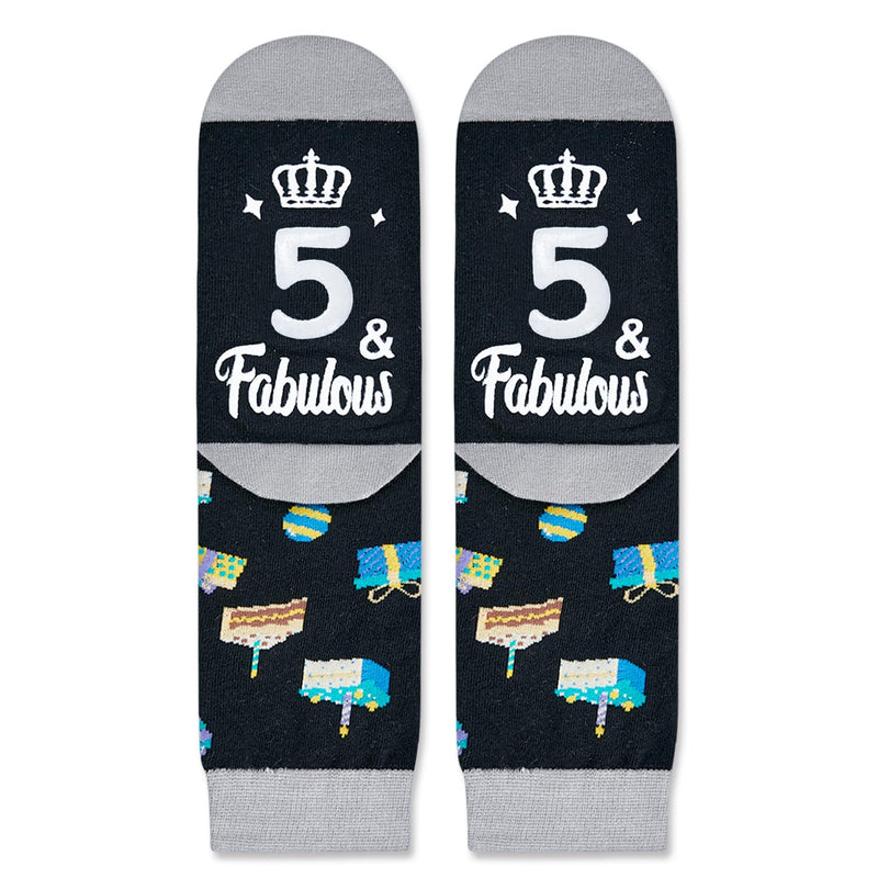 5th Birthday Gifts Ideas for Boys - Socks for Toddlers 5t, Five Year Old Gifts for Kids, Presents for 5 Year Old Girls, Birthday Gift Box with Greeting Card