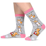 Funny Corgi Gifts for Corgi Lovers Women, Novelty Corgi Socks Crazy Silly Fun Socks