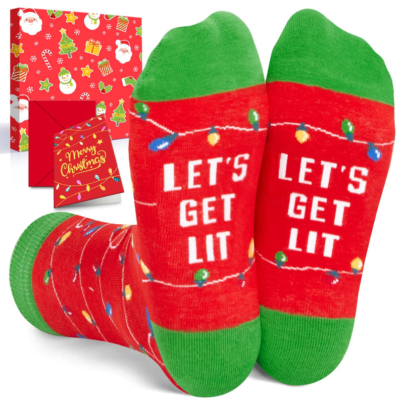 Christmas Gifts Stocking Socks for Teens - Light Up Socks Xmas Stocking Stuffers for Kids