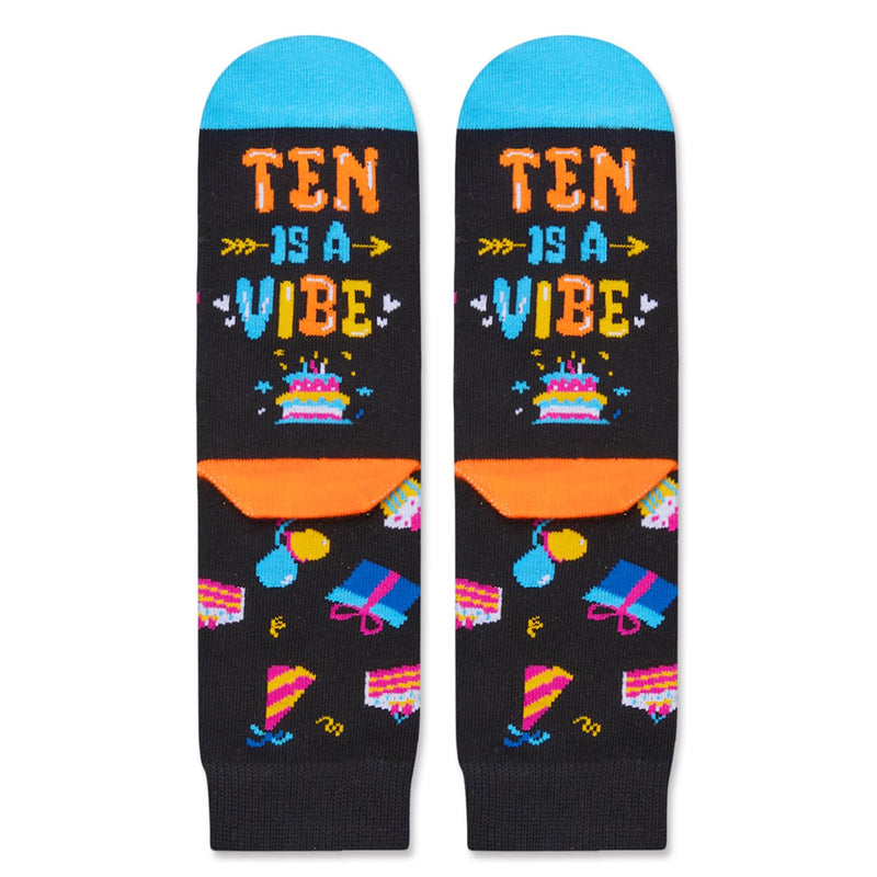 10 Year Old Birthday Gifts Socks Ideas - Gifts for Tween Girls Boys Age 10, Presents for 10 Year Olds, Ten Year Old Gifts for Kids