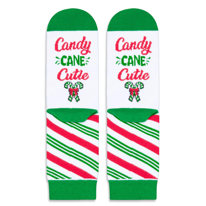 Kids Candy Cane Socks Christmas Gifts - Fun Socks for Boys Girls 4-6 Years Old