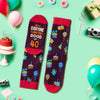 40th Birthday Gifts for Men - Socks for 40 Year Olds, Gift Ideas for 40 Year Old Middle Aged Man Woman, 40th Birthday Socks