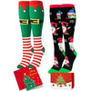 Christmas Gifts Stocking Socks for Girls - Secret Santa Gnome Socks Elf Knee Socks for 4-6 Years Kids