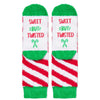 HAPPYPOP Candy Cane Socks Kids Boys Girls - Candy Cane Stockings Stuffers, Kids Christmas Gifts Xmas Socks 7-9 Years Old