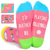 Volleyball Gifts For Girls Team - Gifts For Volleyball Lovers Players Girls, Pink Volleyball Socks Girls, Volleyball Stocking Stuffers