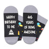 46th Birthday Gift Ideas for Men Women - Socks for 46 Year Old Middle Aged Man Woman, Best Gifts for 46 Year Old Him Her Male Female