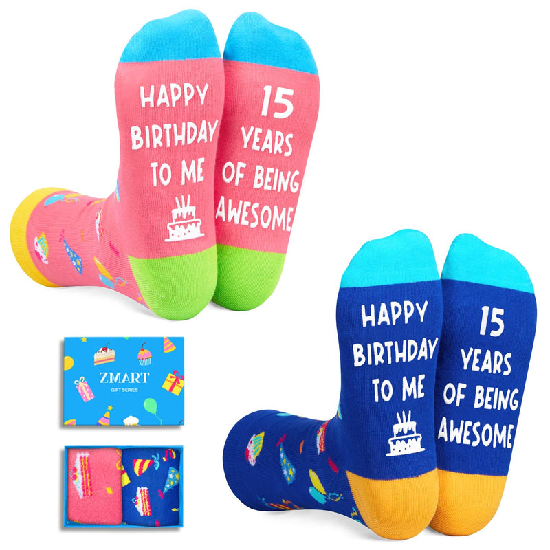 15th Birthday Gift Ideas Socks - 15th Birthday Gifts for 15 Year Old Boys Girls, Birthday Presents for 15 Year Old Teens