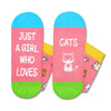 Cat Gifts Ideas for Girls - Novelty Cute Cat Socks for Women Teen Girls, Funny Cat Stocking for Cat Lovers