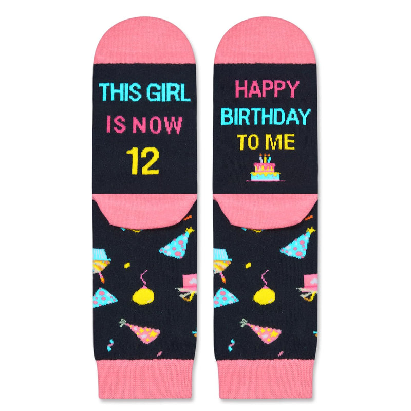 12th Birthday Gift Ideas for Girls - Socks for Kids Age 12, Presents for 12 Year Old Tween Girls, Gifts for 12 Year Old Preteen Girls