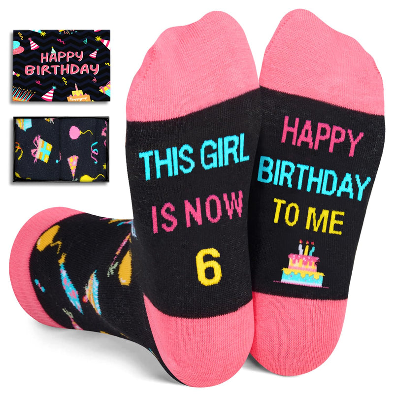 6th Birthday Gifts Ideas for Girls - Socks for Girls Age 6, Presents for 6 Year Old Kids, Gifts for Six Year Old Girls