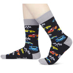 Racing Car Gifts for Men - Motorcycle Train Tractor Socks, Novelty Jake Brake Gifts