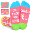 Corgi Gifts for Corgi Lovers - Corgi Socks for Teen Girls, Funny Girl Socks, Crazy Socks for Kids