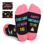 16th Birthday Gifts Socks Ideas - 16 Year Old Birthday Gifts for Teen Girls, Sweet 16 Gifts for 16 Year Olds