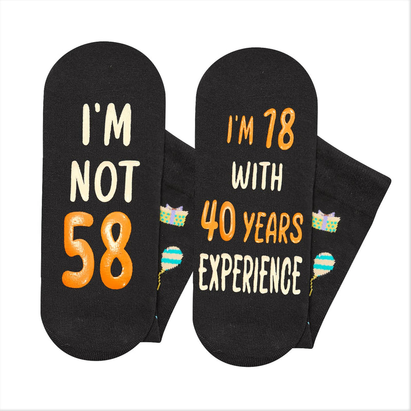 58th Years Old Birthday Gifts for Men - Socks for 58 Year Olds, Gift Ideas for 58 Year Old Man Woman, 58th Birthday Socks