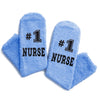 Nurse Day Gifts For Nurse - RN Gifts CNA Gifts Future Nurse Gifts, Fuzzy Nurse Socks Women In Blue