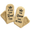 Retirement Gifts Socks Ideas for Women - Retired Gifts Female Women, Funny Retirement Socks for Women Retired Socks Fuzzy Socks