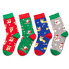 Christmas Gifts Stocking Socks for Kids - Redeer Corgi Stocking for Boy Girl with Greeting Card 7-9 Years