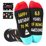 63rd Birthday Gifts Ideas Socks - Cool Gifts for 63 Year Old Man Woman, Gifts for Men Women in Their 63s