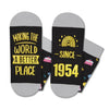 70th Birthday Socks Gifts Ideas - 1954 Birthday Gifts for Older Men Senior Citizen, Best Gifts for 70 Year Old Elderly Parents