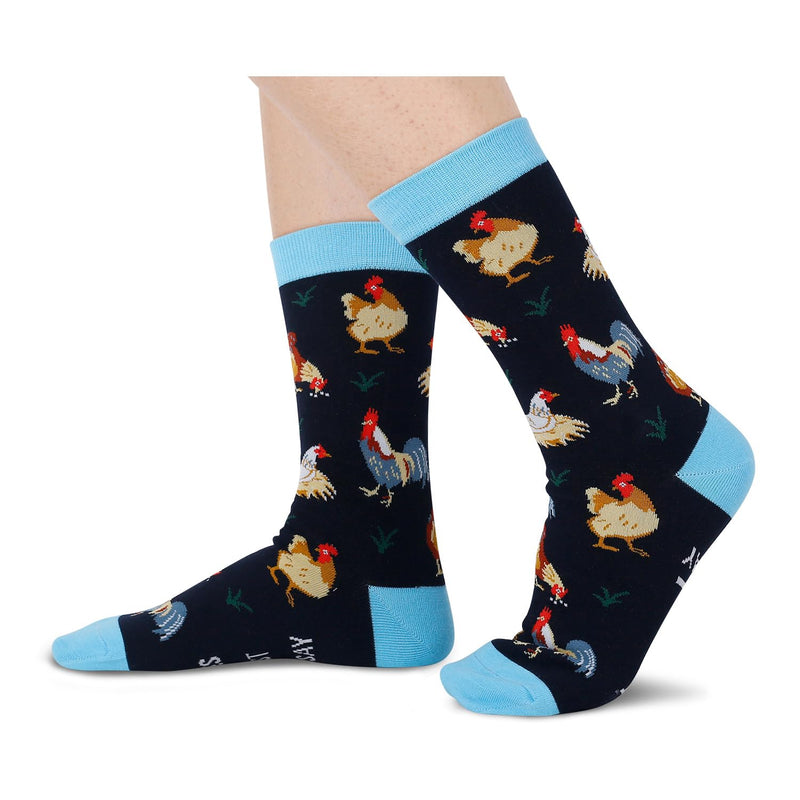 HAPPYPOP Chicken Gifts Ideas Socks - Chicken Socks for Women Men, Silly Funny Chicken Lover Gifts