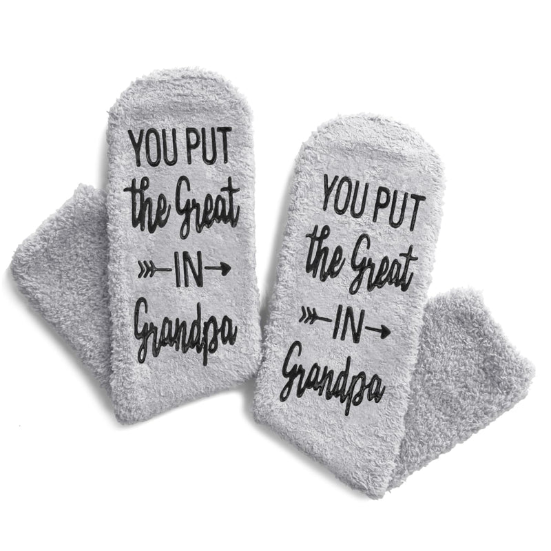 HAPPYPOP Grandfather Gifts From Grandchildren - Grandpa Socks, Grandpa Gifts Granddaddy Gifts Grandpa Birthday Gifts, Gramps Gifts