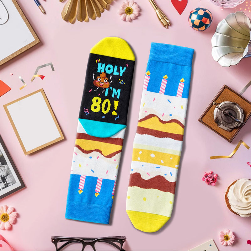 80th Birthday Gifts Ideas Socks - Best Gifts for 80 Year Old Women, 80th Birthday Gifts for Him Old Man, 80th Birthday Socks