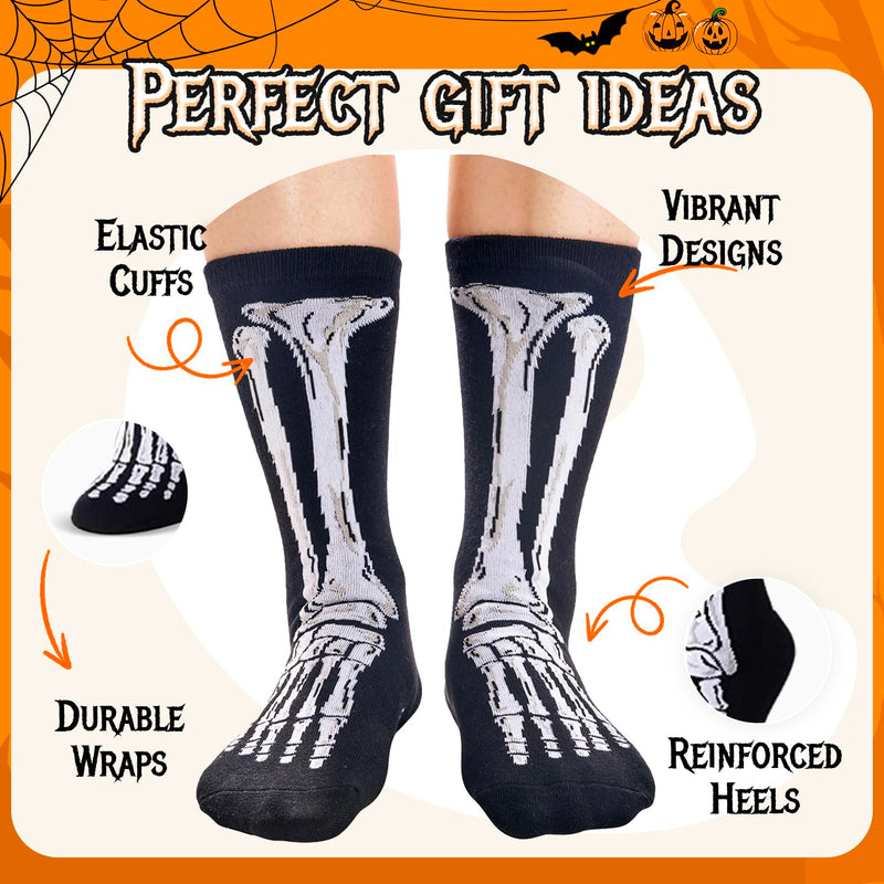 Halloween Socks for Teens Boys Girls - Halloween Gifts for Teens Boys Girls, Bone Socks Spooky Gifts, Skeleton gifts