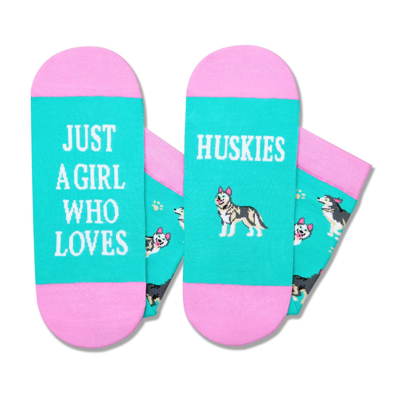 Funny Huskies Socks for Girls - Crazy Gifts Silly Fun Weird Gifts Huskies Gifts