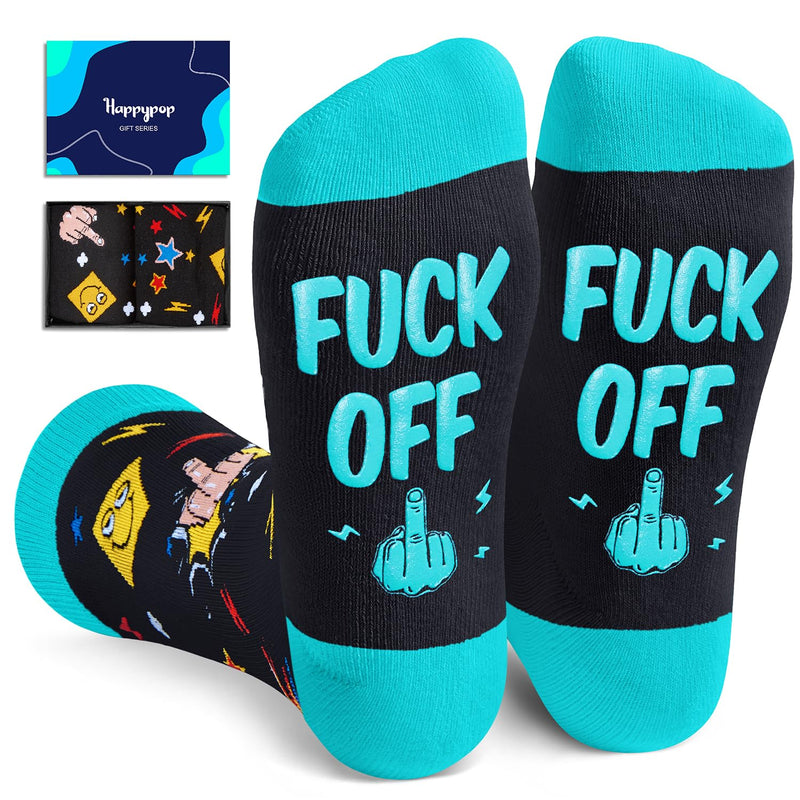 Fuck Off Socks Funny Funky Cotton Novelty Casual Crew Socks For Women Men Dress Tube Stocking Christmas Gifts