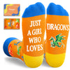 HAPPYPOP Funny Dragon Gifts for Women Teen Girls - Dragon Socks, Funny Saying Socks, Dragon Stocking Stuffers