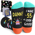 55th Years Old Birthday Gifts - Gifts for Guys in Their 55s, 55th Birthday Socks for Men Women, Gift Ideas for 55 Year Old Man Woman