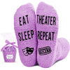 Theater Gifts For Theater Lovers Women, Drama Gifts For Actors, Broadway Musical Gifts, Theater Socks Purple