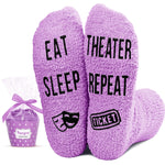 Theater Gifts For Theater Lovers Women, Drama Gifts For Actors, Broadway Musical Gifts, Theater Socks Purple