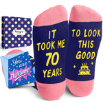 70th Birthday Gifts Ideas - Socks for 70 Year Olds, 70th Birthday Gifts for Him Her, Best Gifts for 70 Year Old Man Woman