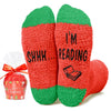 Christmas Reading Gifts for Readers - Funny Book Socks for Men Women, Reading Gifts for Readers Booklovers Stocking Stuffers for Teen Girl Boy