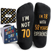 70th Years Old Birthday Gifts for Men - Socks for 70 Year Olds, Gift Ideas for 70 Year Old Man Woman, 70th Birthday Socks