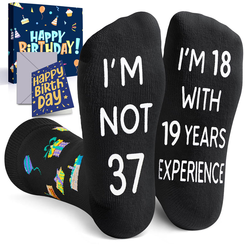 37th Years Old Birthday Gifts for Men - Socks for 37 Year Olds, 37th Birthday Socks, Gift Ideas for 37 Year Old Man Woman