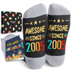 HAPPYPOP 19 Year Old Birthday Gifts Ideas for Boys - Socks for Kids Age 19, 2005 Birthday Gifts for Teen Girls, Happy Birthday Gift Box with Greeting Card