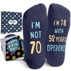 70th Years Old Birthday Gifts for Men - Socks for 70 Year Olds, Gift Ideas for 70 Year Old Man Woman, 70th Birthday Socks