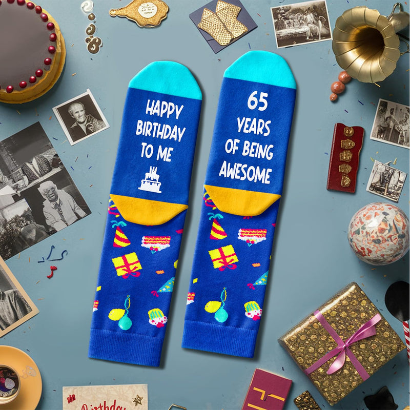 65th Birthday Gifts Ideas for Men - Socks for 65 Year Olds, 65th Birthday Gifts for Him Her, Best Gifts for 65 Year Old Man Woman