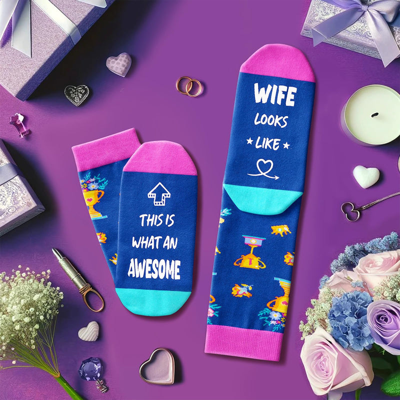 Gift For Wife, Cool Gifts For Wife, Gifts For Her Wife, Wife Birthday Gift Ideas, Husband And Wife Gifts, Wife Socks