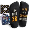 38th Years Old Birthday Gifts for Men - Socks for 38 Year Olds, Gift Ideas for 38 Year Old Man Woman, 38th Birthday Socks