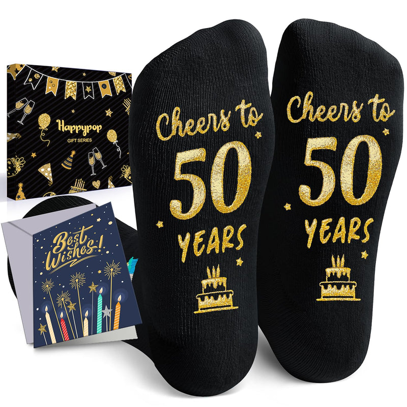 50th Years Old Birthday Gifts for Men - Socks for 50 Year Olds, 50th Birthday Socks, Gift Ideas for 50 Year Old Man Woman