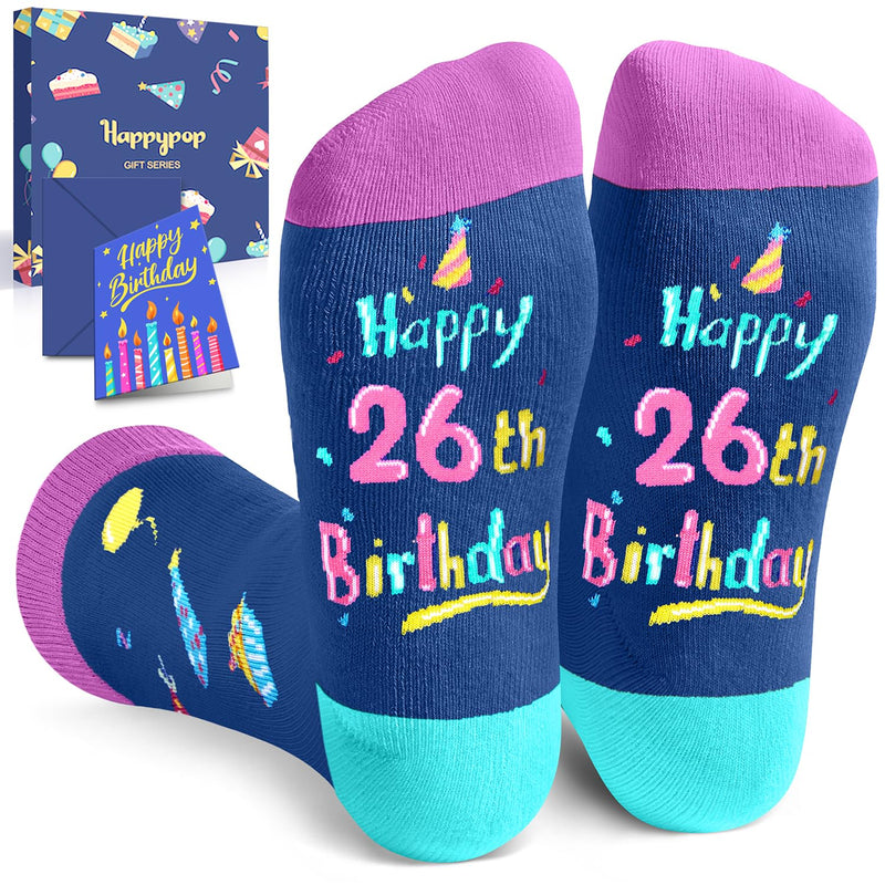 26th Birthday Gifts Ideas Socks - Gifts for 26 Year Old Woman Man, Best Gifts for 26 Year Old Male Female