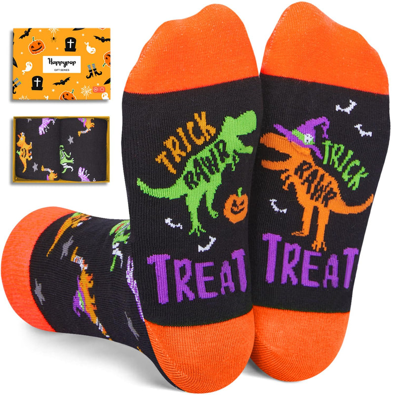 Halloween Socks Spooky Gifts For Boys Girls - Halloween Gifts for Kids 10-12 Years Old Dinosaur Gifts Kids