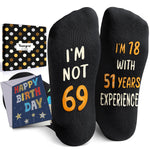 69th Years Old Birthday Gifts for Men - Socks for 69 Year Olds, Gift Ideas for 69 Year Old Man Woman, 69th Birthday Socks