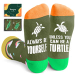 Turtle Gifts for Women Men - Funny Sea Turtle Socks Ocean Gifts, Turtle Socks Animal Gifts for Teens